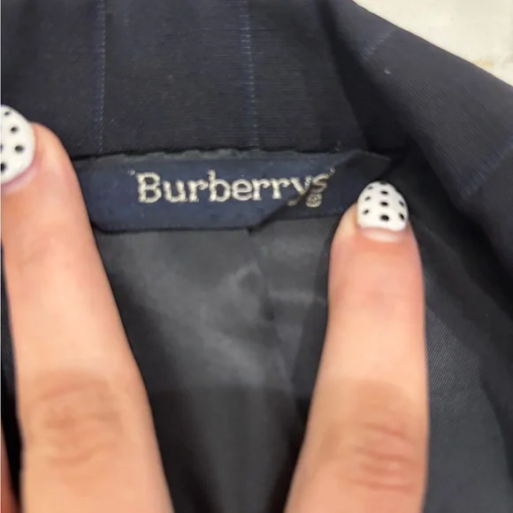 Men's Navy Pinstripe Burberrys’ Blazer